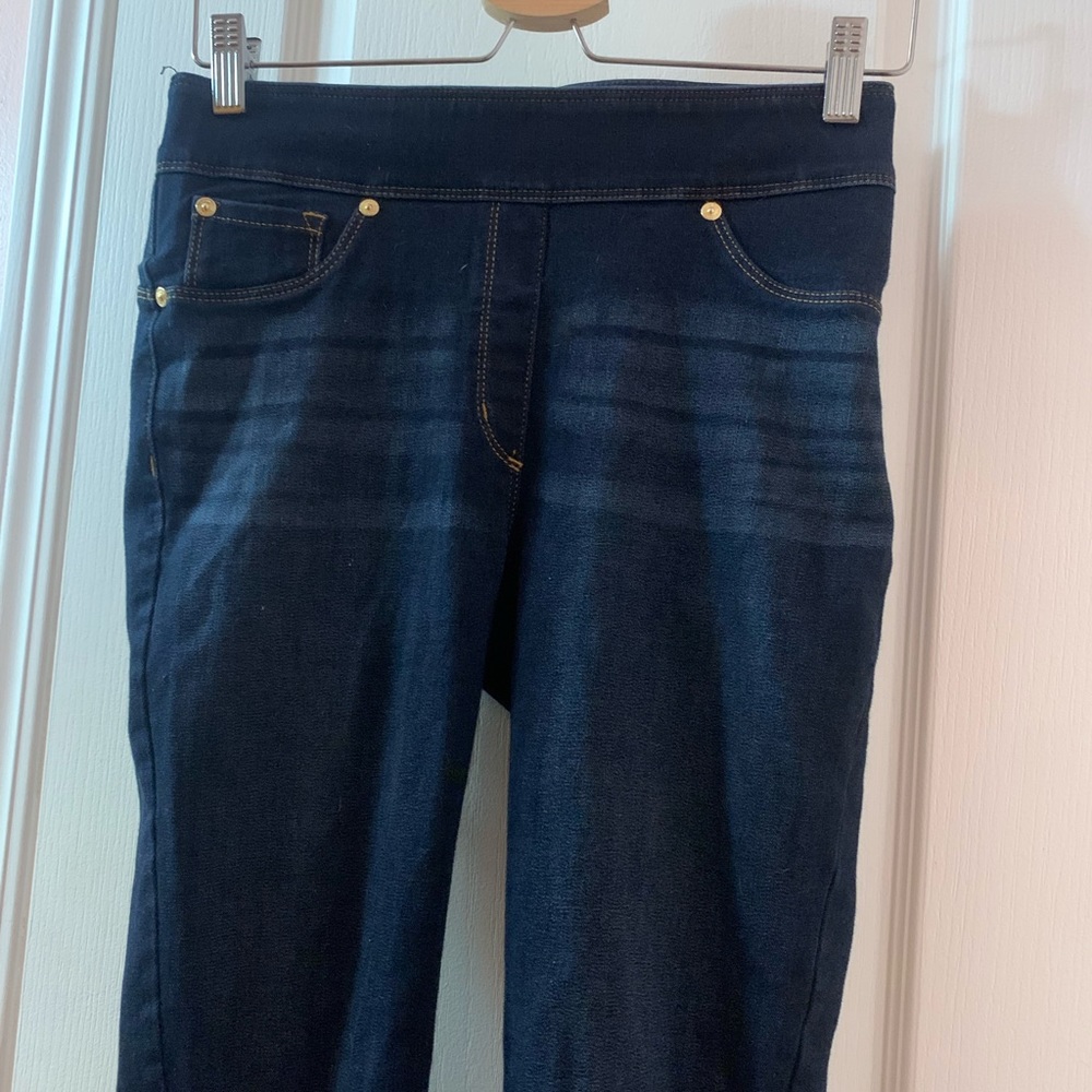 Luxe Denim 4 Way Stretch Dark Blue Denim Size 6-8